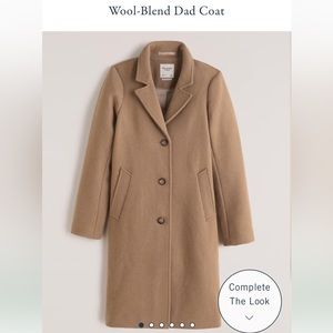 A&F wool-blend dad coat